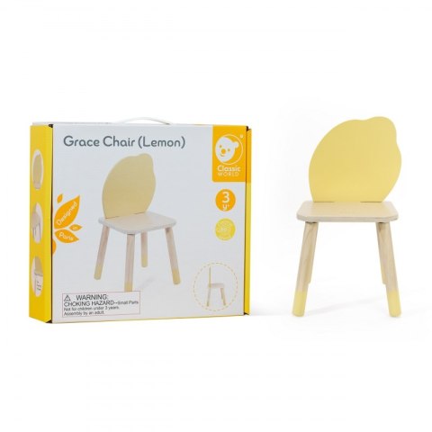 CLASSIC WORLD Pastelowe Krzesełko Grace dla Dzieci 3+ (Lemon) CLASSIC WORLD Pastelowe Krzesełko Grace dla Dzieci 3+ (Lemon)