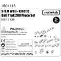 MASTERKIDZ Zestaw Konstrukcyjny Tor dla Piłek Tablica STEM 209elementów
