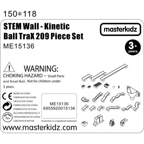 MASTERKIDZ Zestaw Konstrukcyjny Tor dla Piłek Tablica STEM 209elementów MASTERKIDZ Zestaw Konstrukcyjny Tor dla Piłek Tablica STEM 209elementów