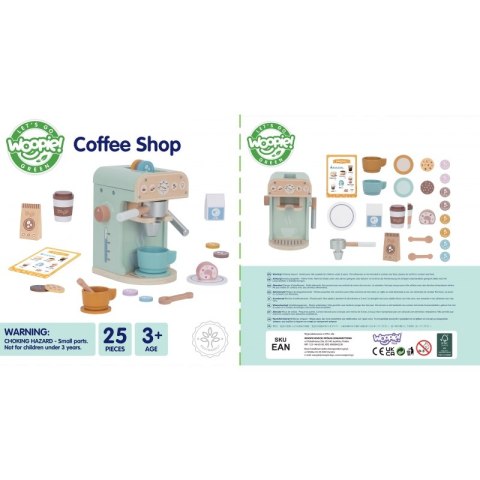 WOOPIE GREEN Drewniany Ekspres do Kawy Cukiernia Barista 25 el. WOOPIE GREEN Drewniany Ekspres do Kawy Cukiernia Barista 25 el.