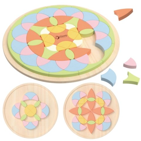 CLASSIC WORLD Pastelowa Mandala Układanka Montessori Mozaika Kwiaty CLASSIC WORLD Pastelowa Mandala Układanka Montessori Mozaika Kwiaty
