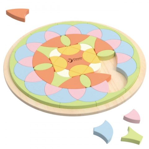 CLASSIC WORLD Pastelowa Mandala Układanka Montessori Mozaika Kwiaty CLASSIC WORLD Pastelowa Mandala Układanka Montessori Mozaika Kwiaty
