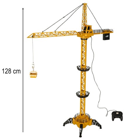 Dźwig Żuraw budowlany zdalnie sterowany RC z hakiem 4CH 128cm Dźwig Żuraw budowlany zdalnie sterowany RC z hakiem 4CH 128cm