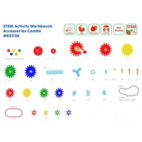 MASTERKIDZ Drewniany Warsztat Montessori STEM z Narzędziami + Akcesoria MASTERKIDZ Drewniany Warsztat Montessori STEM z Narzędziami + Akcesoria