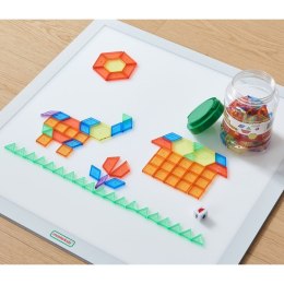 MASTERKIDZ Kwadratowy Panel Świetlny LED Kolorowy + Klocki Montessori Mozaika 140 el.