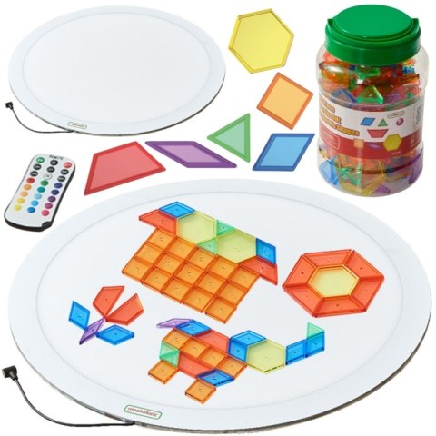 MASTERKIDZ Okrągły Panel Świetlny LED Kolorowy + Klocki Montessori Mozaika 140 el. MASTERKIDZ Okrągły Panel Świetlny LED Kolorowy + Klocki Montessori Mozaika 140 el.