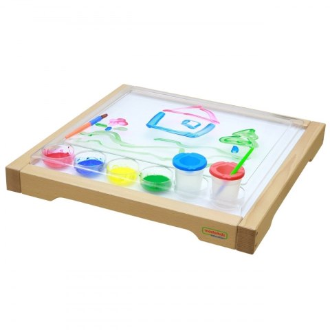 MASTERKIDZ Rama Sensoryczna - Panel LED + Przezroczysta Taca Do Malowania MASTERKIDZ Rama Sensoryczna - Panel LED + Przezroczysta Taca Do Malowania