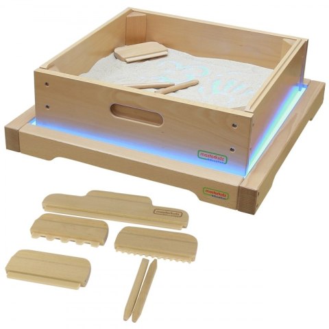 MASTERKIDZ Rama Sensoryczna - Panel LED + Zestaw Akcesoriów Do Zabawy w Piasku MASTERKIDZ Rama Sensoryczna - Panel LED + Zestaw Akcesoriów Do Zabawy w Piasku