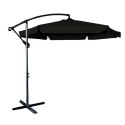 Parasol ogrodowy duży składany z wysięgnikiem 290cm czarny