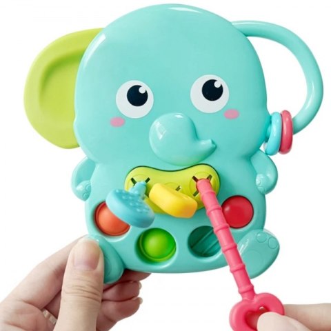 WOOPIE BABY Gryzak Sensoryczny Słonik Montessori 4w1 WOOPIE BABY Gryzak Sensoryczny Słonik Montessori 4w1