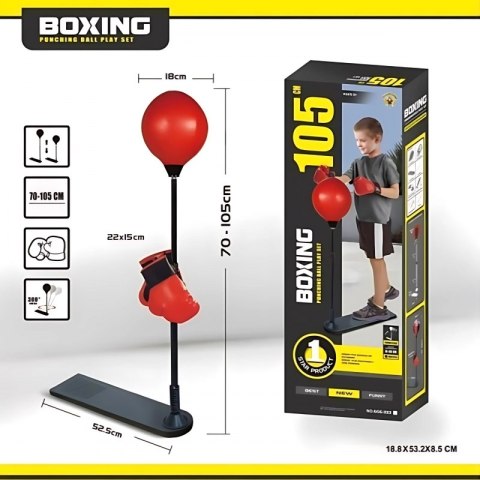 WOOPIE Zestaw Bokserski Stojąca Gruszka Regulowana 70-105 cm WOOPIE Zestaw Bokserski Stojąca Gruszka Regulowana 70-105 cm