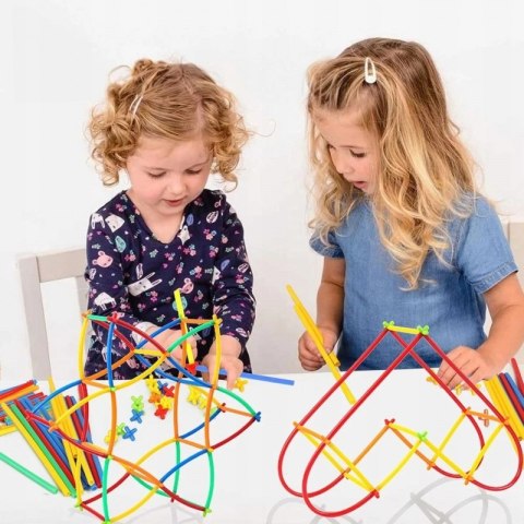 WOOPIE Klocki Konstrukcyjne Kolorowe Słomki 800 el. WOOPIE Klocki Konstrukcyjne Kolorowe Słomki 800 el.