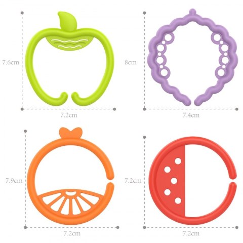 WOOPIE BABY Zabawka Sensoryczna Gryzaki dla Niemowląt Zawieszki Owoce Łańcuszek 4 el. WOOPIE BABY Zabawka Sensoryczna Gryzaki dla Niemowląt Zawieszki Owoce Łańcuszek 4 el.