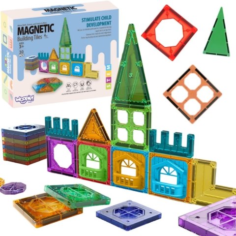 WOOPIE Klocki Magnetyczne Konstrukcyjne 3D Zestaw Edukacyjny Zamek 30el. WOOPIE Klocki Magnetyczne Konstrukcyjne 3D Zestaw Edukacyjny Zamek 30el.