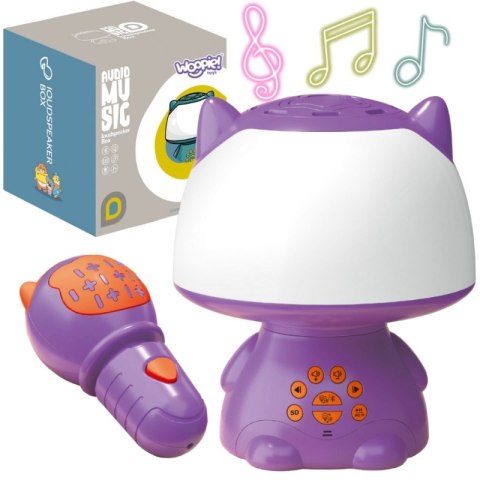 WOOPIE Multifunkcyjna Lampka RGB Głośnik Bluetooth Karaoke Modulator Głosu Karta SD Fioletowa WOOPIE Multifunkcyjna Lampka RGB Głośnik Bluetooth Karaoke Modulator Głosu Karta SD Fioletowa
