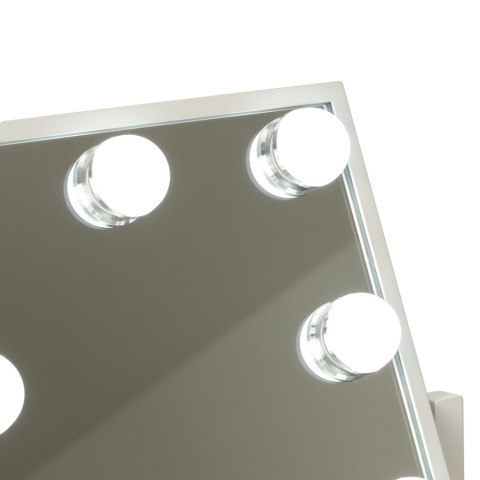 Lusterko do makijażu kosmetyczne podświetlane 12 LED Hollywood z 12 żarówkami USB 30 x 40 cm Lusterko do makijażu kosmetyczne podświetlane 12 LED Hollywood z 12 żarówkami USB 30 x 40 cm