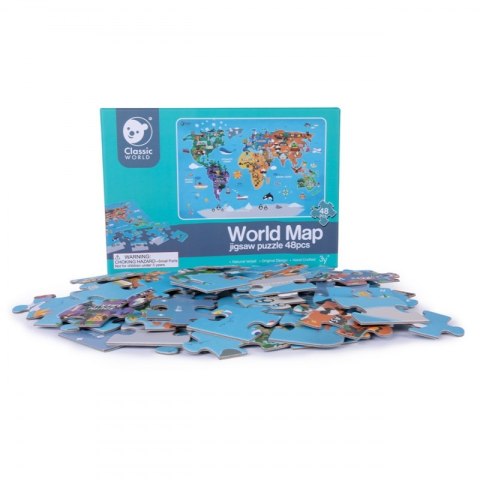 CLASSIC WORLD Puzzle Drewniane Mapa Świata CLASSIC WORLD Puzzle Drewniane Mapa Świata