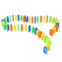 Domino klocki tor z wyrzutnią samolotów rakiet