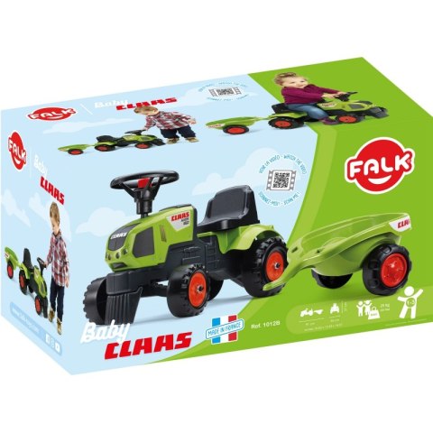 FALK Traktorek Baby Claas Axos 310 Zielony z Przyczepką od 1 roku FALK Traktorek Baby Claas Axos 310 Zielony z Przyczepką od 1 roku