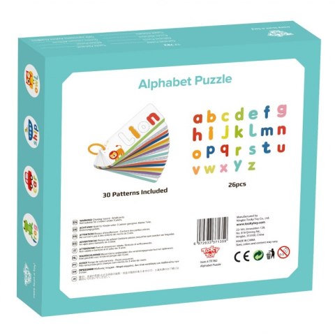 TOOKY TOY Puzzle Alfabet Montessori Nauka Literek Słów Zwierzątka 57 el. TOOKY TOY Puzzle Alfabet Montessori Nauka Literek Słów Zwierzątka 57 el.