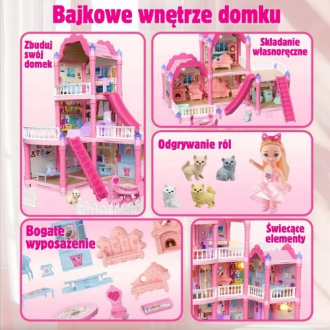 WOOPIE Domek dla Lalek Villa z Akcesoriami i Lalką Podświetlany 296el. WOOPIE Domek dla Lalek Villa z Akcesoriami i Lalką Podświetlany 296el.