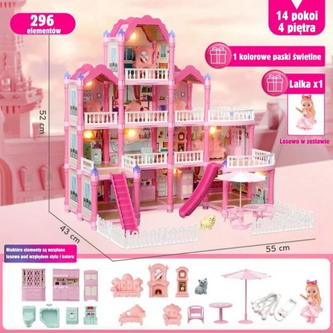 WOOPIE Domek dla Lalek Villa z Akcesoriami i Lalką Podświetlany 296el. WOOPIE Domek dla Lalek Villa z Akcesoriami i Lalką Podświetlany 296el.