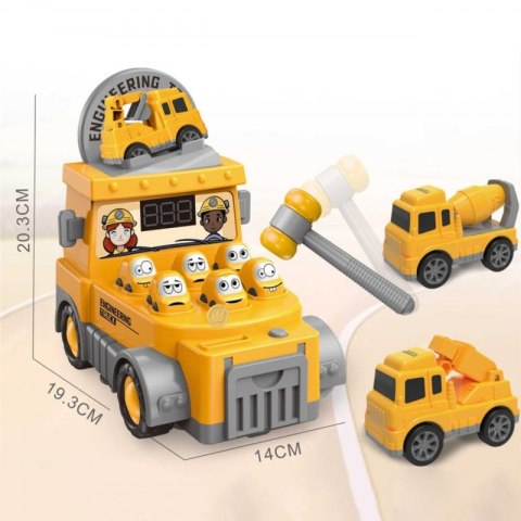 WOOPIE Gra Zręcznościowa Uderz Młotkiem Wbijak Plac Budowy z Akcesoriami WOOPIE Gra Zręcznościowa Uderz Młotkiem Wbijak Plac Budowy z Akcesoriami