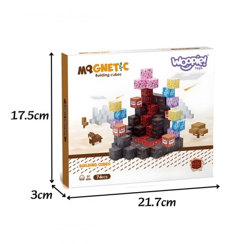 WOOPIE Klocki Magnetyczne Bloczki Sześciany Piksele 74el. WOOPIE Klocki Magnetyczne Bloczki Sześciany Piksele 74el.