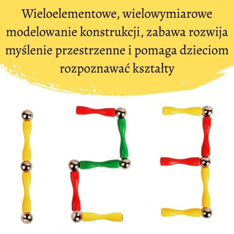 WOOPIE Klocki Magnetyczne Konstrukcyjne 3D 128 el. XXL WOOPIE Klocki Magnetyczne Konstrukcyjne 3D 128 el. XXL