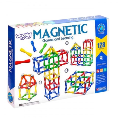 WOOPIE Klocki Magnetyczne Konstrukcyjne 3D 128 el. XXL WOOPIE Klocki Magnetyczne Konstrukcyjne 3D 128 el. XXL