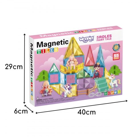 WOOPIE Klocki Magnetyczne Konstrukcyjne 3D Zestaw Edukacyjny Bajkowy Zamek 55el. WOOPIE Klocki Magnetyczne Konstrukcyjne 3D Zestaw Edukacyjny Bajkowy Zamek 55el.