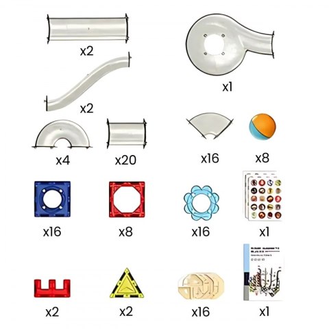 WOOPIE Klocki Magnetyczne Konstrukcyjne 3D Zestaw Edukacyjny Tor Kulkowy Kulodrom 113 el. WOOPIE Klocki Magnetyczne Konstrukcyjne 3D Zestaw Edukacyjny Tor Kulkowy Kulodrom 113 el.
