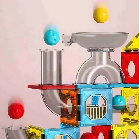 WOOPIE Klocki Magnetyczne Konstrukcyjne 3D Zestaw Edukacyjny Tor Kulkowy Kulodrom 113 el. WOOPIE Klocki Magnetyczne Konstrukcyjne 3D Zestaw Edukacyjny Tor Kulkowy Kulodrom 113 el.