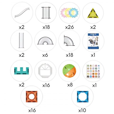 WOOPIE Klocki Magnetyczne Konstrukcyjne 3D Zestaw Edukacyjny Tor Kulkowy Kulodrom 126el. WOOPIE Klocki Magnetyczne Konstrukcyjne 3D Zestaw Edukacyjny Tor Kulkowy Kulodrom 126el.
