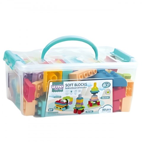 WOOPIE Klocki Soft Blocks Zestaw 99 Elementów w Pudełku WOOPIE Klocki Soft Blocks Zestaw 99 Elementów w Pudełku