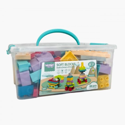 WOOPIE Klocki Soft Blocks Zestaw 99 Elementów w Pudełku WOOPIE Klocki Soft Blocks Zestaw 99 Elementów w Pudełku