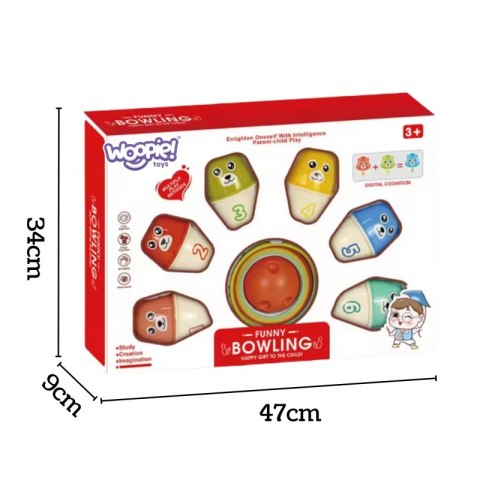 WOOPIE Kręgle Dla Dzieci Kolorowe Misie 3w1 WOOPIE Kręgle Dla Dzieci Kolorowe Misie 3w1