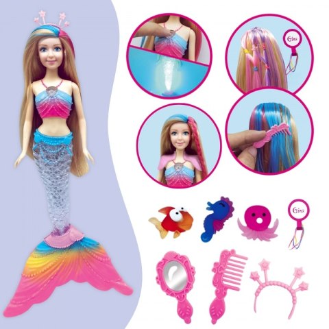 WOOPIE Lalka Syrenka Gina Magiczna Tęczowa z Akcesoriami WOOPIE Lalka Syrenka Gina Magiczna Tęczowa z Akcesoriami