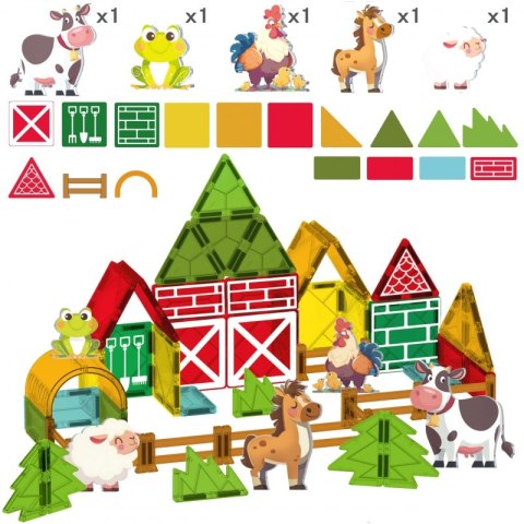 WOOPIE Magnetyczne Klocki Konstrukcyjne 7,5 cm Farma 30 el. WOOPIE Magnetyczne Klocki Konstrukcyjne 7,5 cm Farma 30 el.