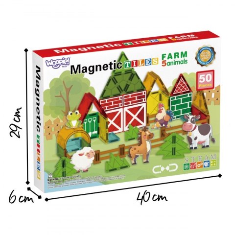 WOOPIE Magnetyczne Klocki Konstrukcyjne 7,5 cm Farma 30 el. WOOPIE Magnetyczne Klocki Konstrukcyjne 7,5 cm Farma 30 el.