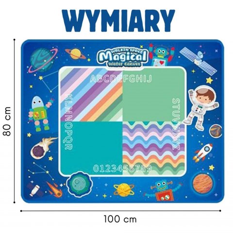WOOPIE Mata Wodna do Malowania XXL 100x80cm Kosmos Niebieska WOOPIE Mata Wodna do Malowania XXL 100x80cm Kosmos Niebieska