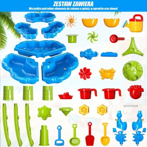 WOOPIE Stolik Wodny 2w1 Piaskownica Fontanna XXL Aquapark z Delfinem WOOPIE Stolik Wodny 2w1 Piaskownica Fontanna XXL Aquapark z Delfinem