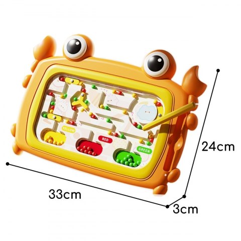 WOOPIE Tablica Magnetyczna Montessori Labirynt Krab Pomarańczowa WOOPIE Tablica Magnetyczna Montessori Labirynt Krab Pomarańczowa