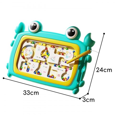 WOOPIE Tablica Magnetyczna Montessori Labirynt Krab Turkusowa WOOPIE Tablica Magnetyczna Montessori Labirynt Krab Turkusowa