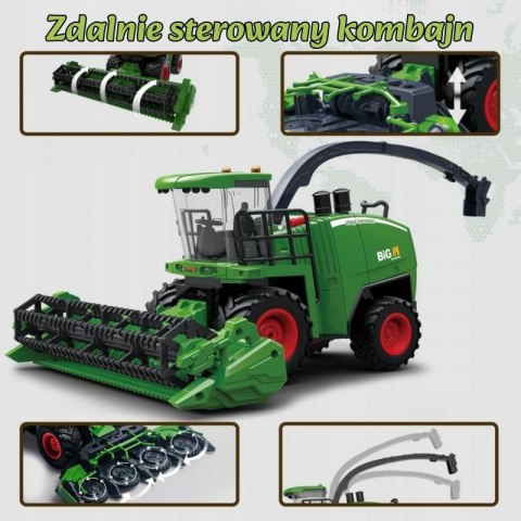 WOOPIE Zdalnie Sterowany Kombajn Rolniczy 1:24 z Efektami Dźwięku, Światła i Dymu WOOPIE Zdalnie Sterowany Kombajn Rolniczy 1:24 z Efektami Dźwięku, Światła i Dymu