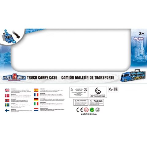WOOPIE Zestaw Cieżarówka Transporter 3w1 Niebieski Policja WOOPIE Zestaw Cieżarówka Transporter 3w1 Niebieski Policja