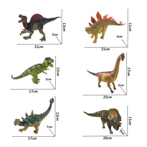 WOOPIE Zestaw Figurek Dinozaurów 6 Sztuk T-Rex WOOPIE Zestaw Figurek Dinozaurów 6 Sztuk T-Rex