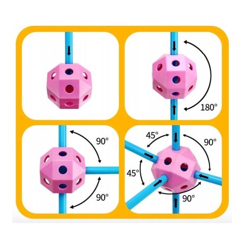 WOOPIE Zestaw Konstrukcyjny XXL Klocki do Budowania Namiotu Bazy Rurki Słomki 340 el. WOOPIE Zestaw Konstrukcyjny XXL Klocki do Budowania Namiotu Bazy Rurki Słomki 340 el.