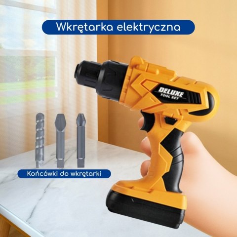 WOOPIE Zestaw Narzędzi Małego Majsterkowicza z Wkrętarką w Walizce 39el. WOOPIE Zestaw Narzędzi Małego Majsterkowicza z Wkrętarką w Walizce 39el.