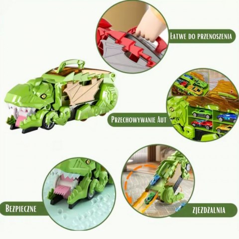 WOOPIE Zestaw Pojazdów Tor Dinozaur Pożeracz 13el. WOOPIE Zestaw Pojazdów Tor Dinozaur Pożeracz 13el.